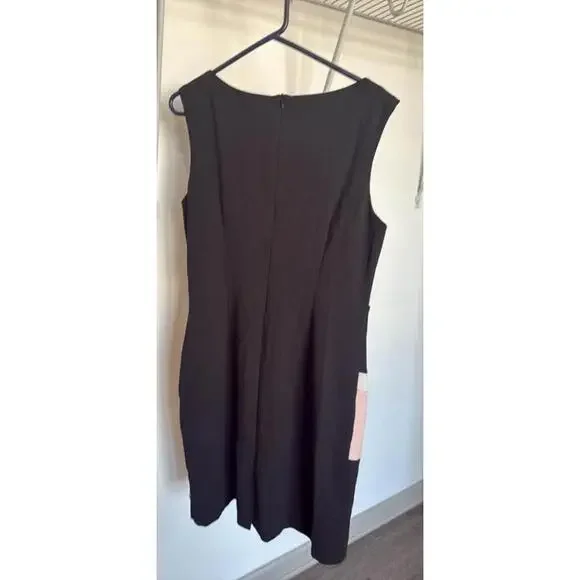 db established 1962 Black Pink White Striped Sleeveless Dress Size 14 - Picture 4 of 4